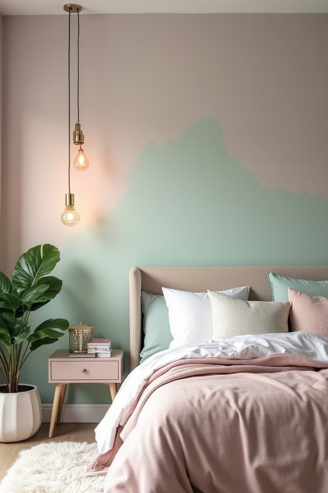 serene pastel bedroom retreat
