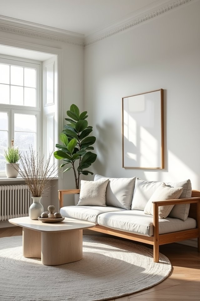 serene scandinavian minimalist furniture