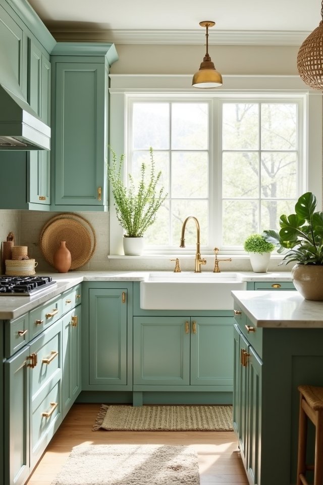 serene seafoam and gold
