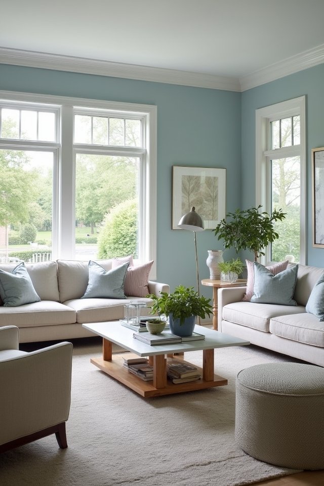 serene soft blues tranquility