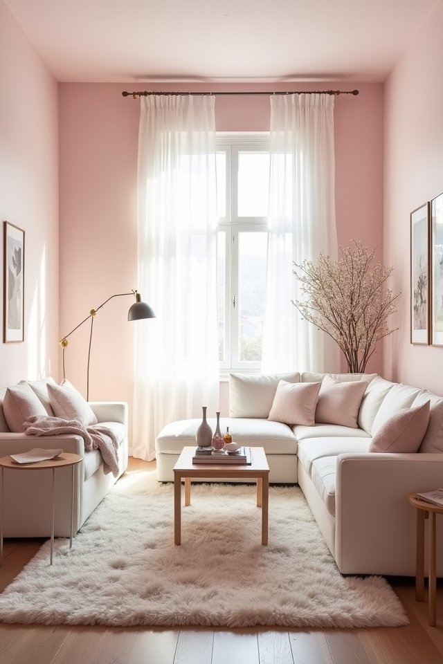 serene soft blush ambiance
