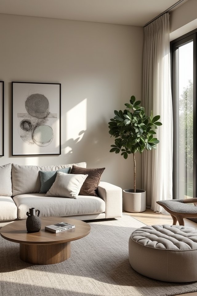 serene stylish minimalist living