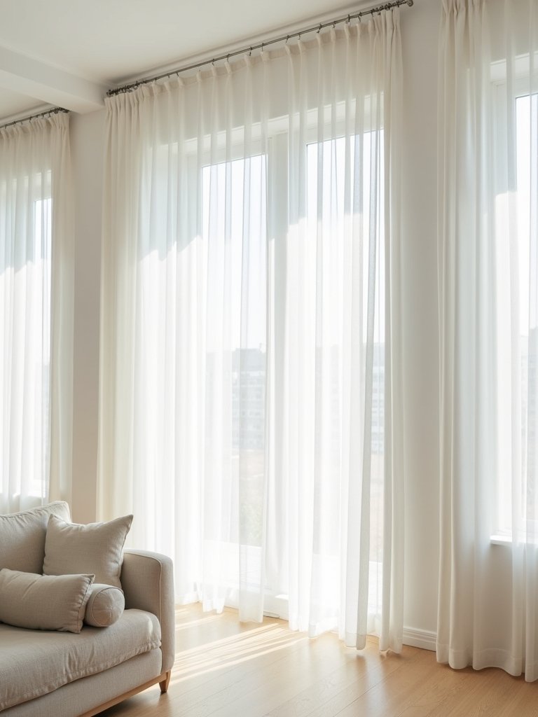 sheer curtains create inviting ambiance