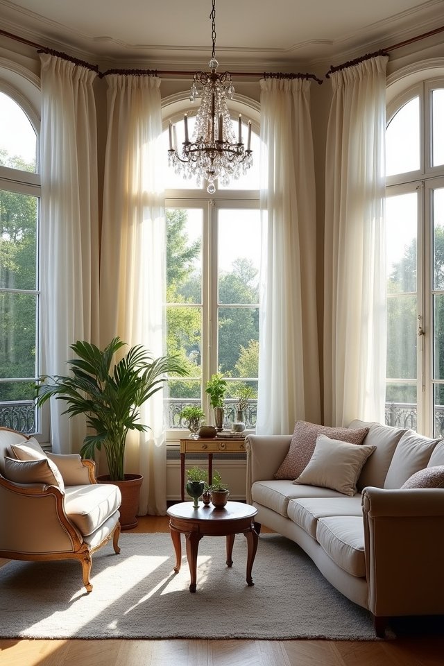 sheer curtains embrace sunlight