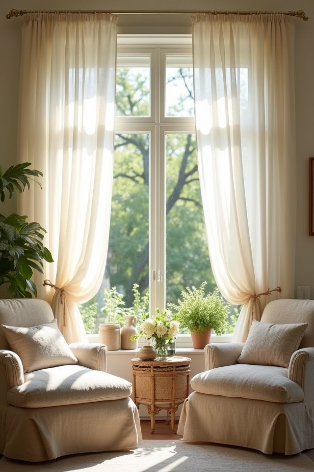 sheer fabrics create cozy ambiance
