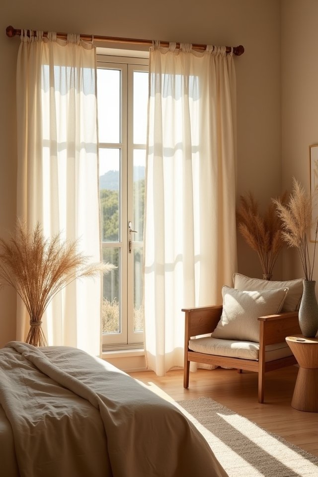 sheer fabrics enhance natural light