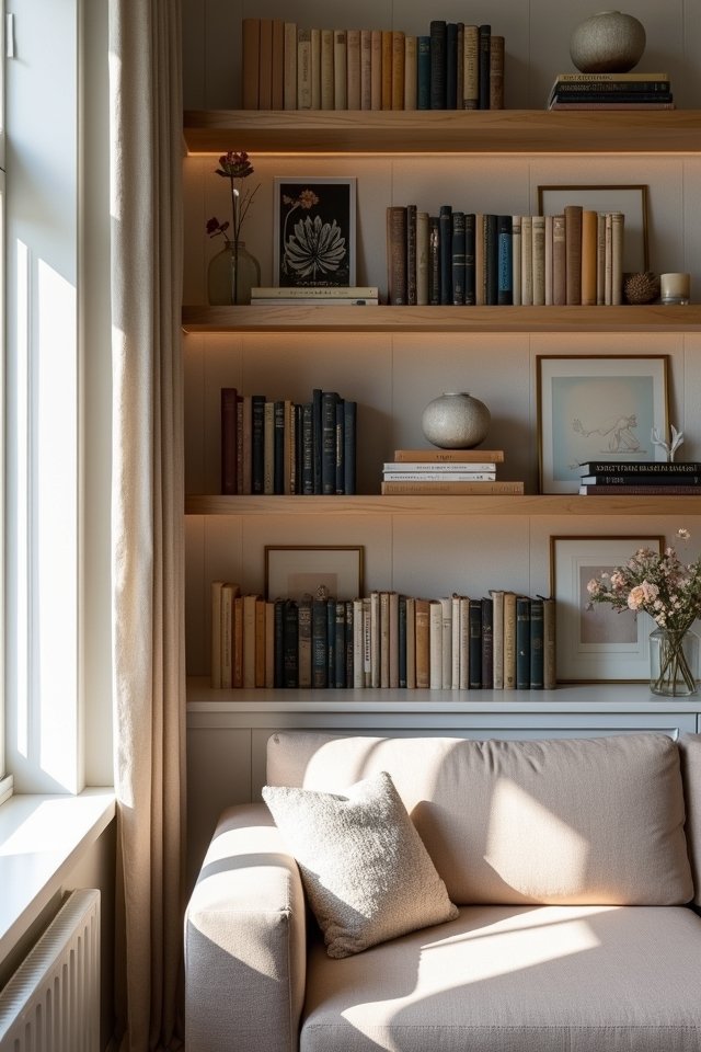 showcase books creatively displayed