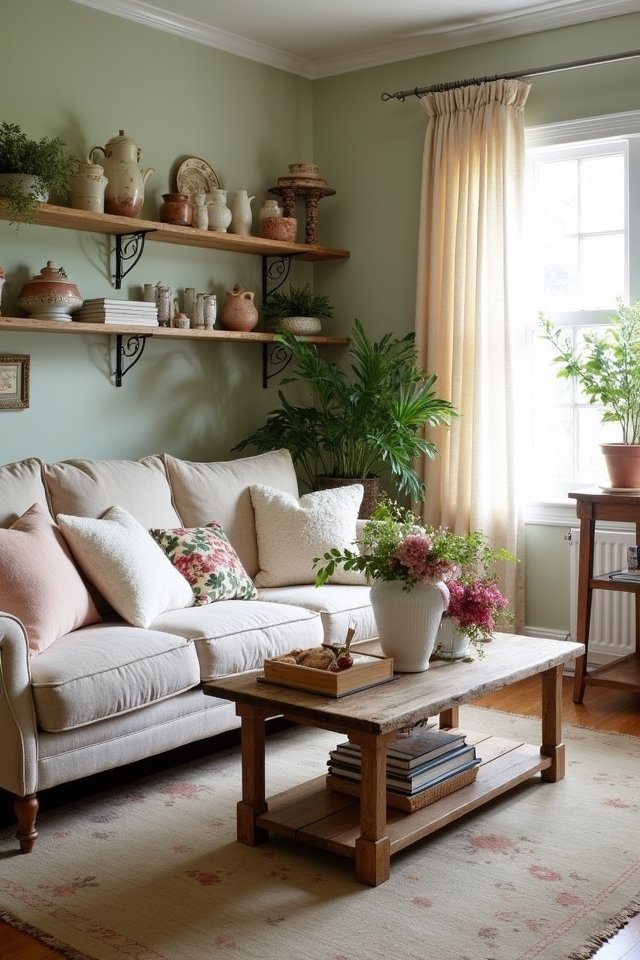 showcase decor with open shelving