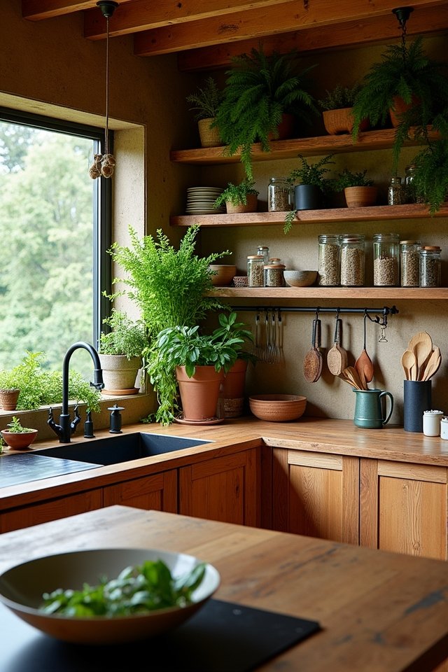 showcase nature in kitchens