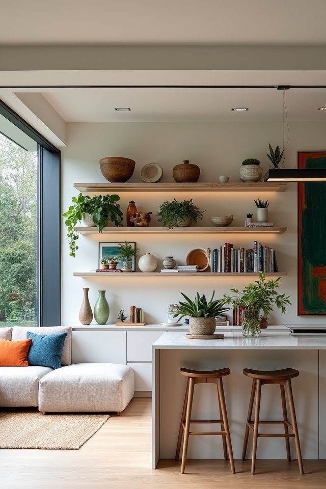 showcase personality with shelves