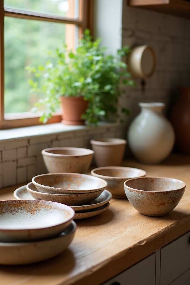 showcase unique imperfect pottery
