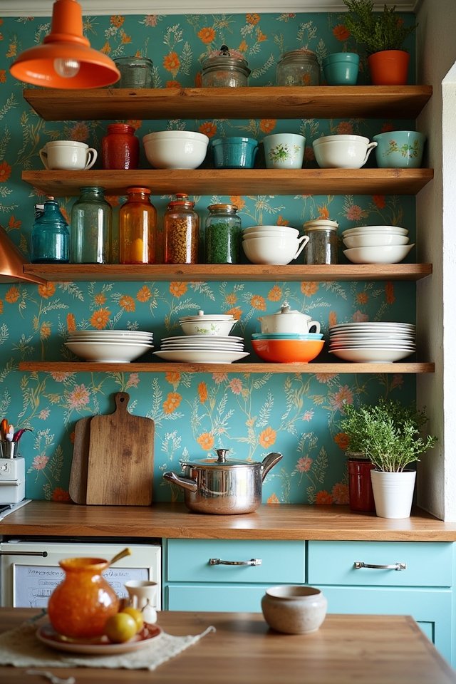 showcase vibrant dishware creatively