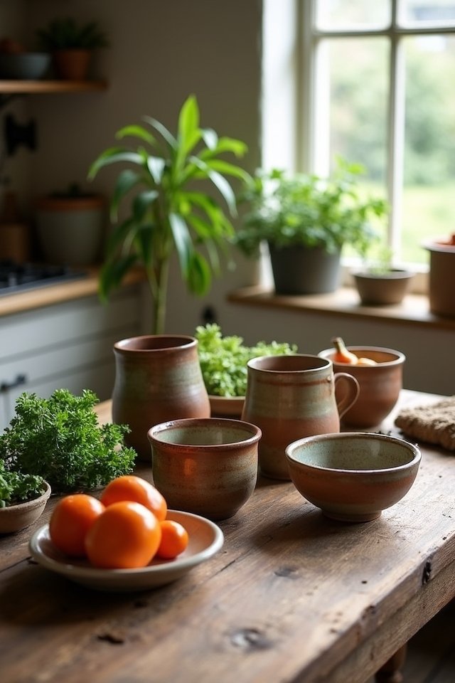 showcase vibrant handmade pottery