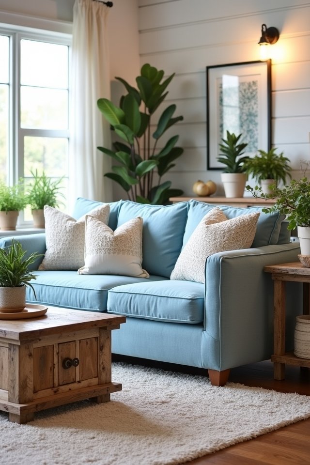 sky blue sofa serenity