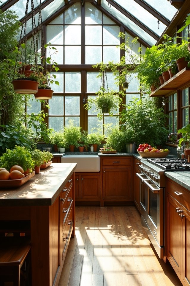 skylights brighten kitchen atmosphere