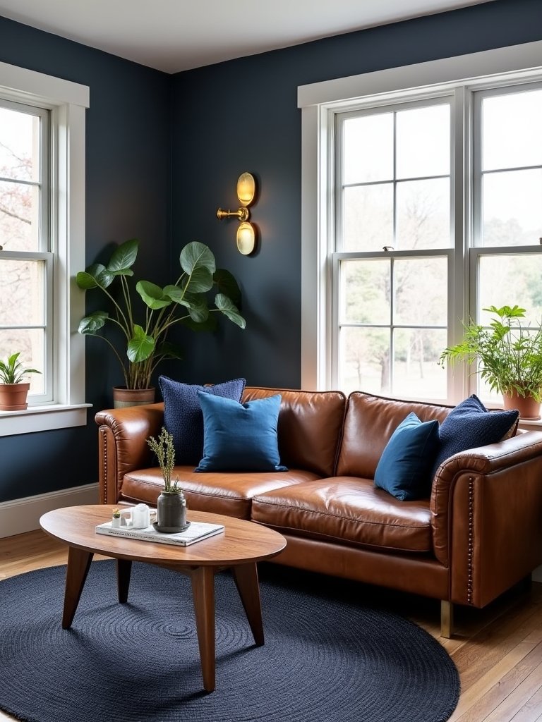 slate blue and brown elegance