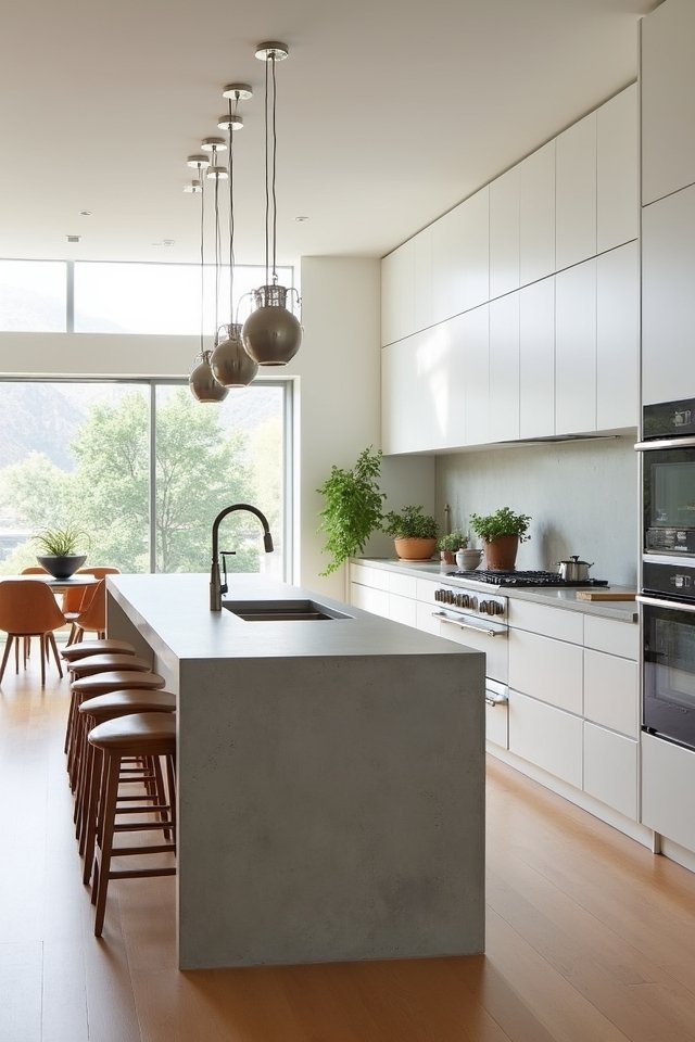 sleek airy functional kitchen