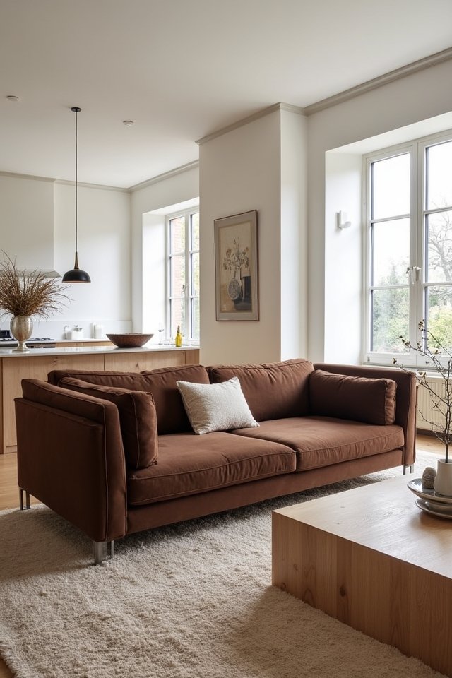 sleek airy minimalist living