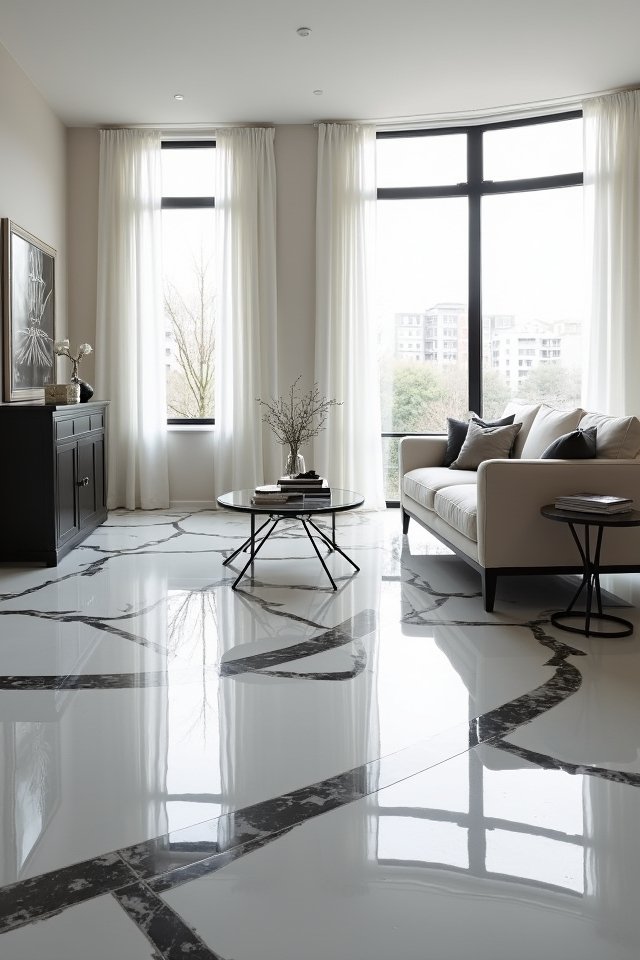 sleek black and white elegance