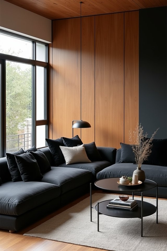 sleek black furniture elegance