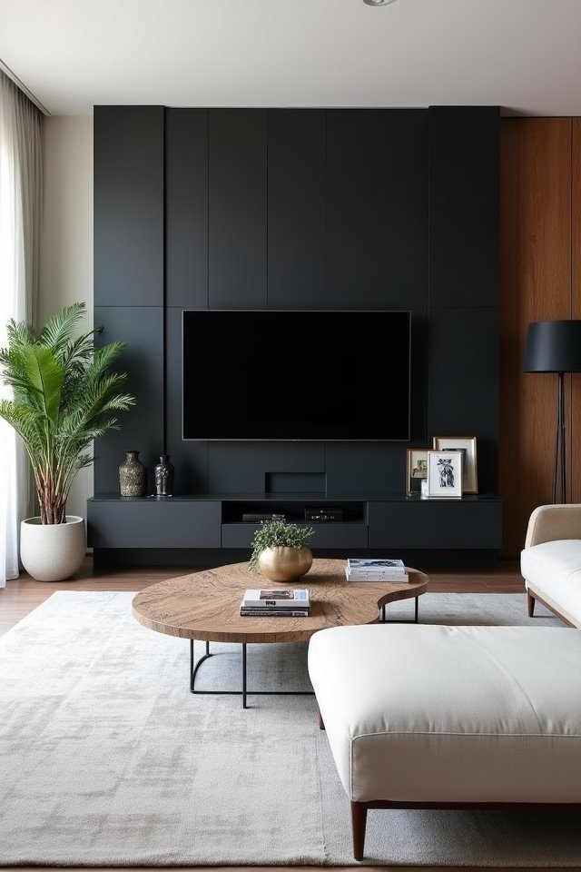 sleek black panel elegance