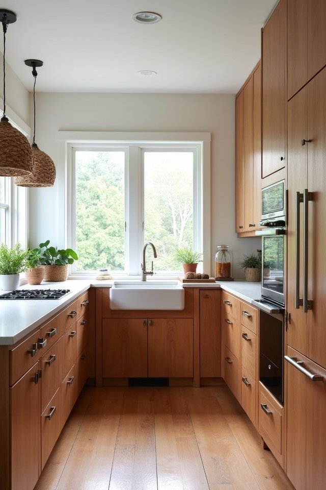 sleek cedar cabinets elegance