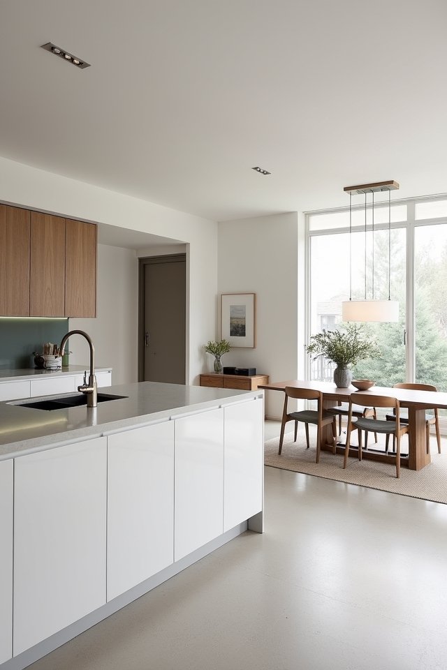sleek clean modern kitchen