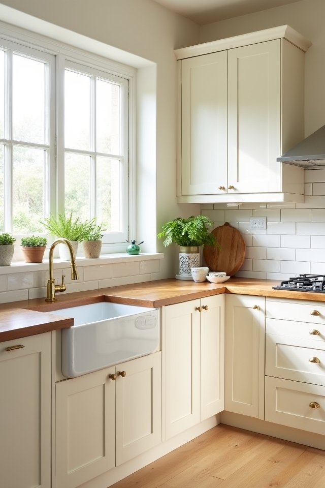 sleek cream cabinets modernize spaces