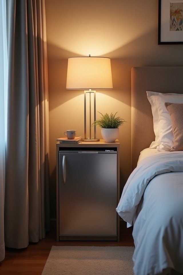 sleek elegant compact fridge