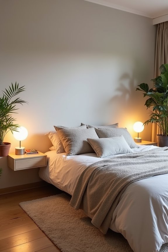 sleek floating nightstands elevate space