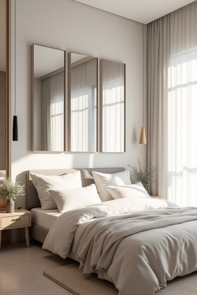 sleek frameless wall mirrors