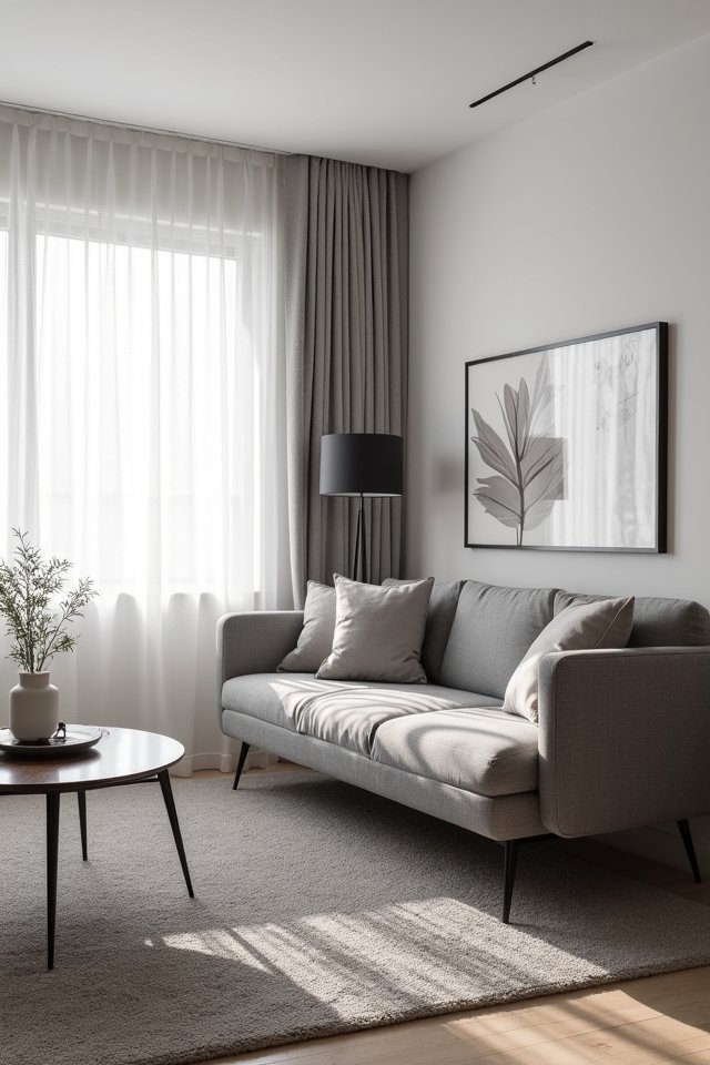 sleek functional grey sofa bed