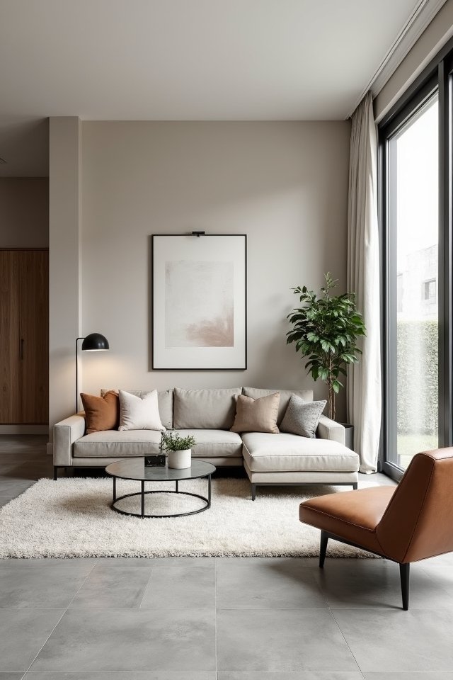sleek furniture promotes serenity