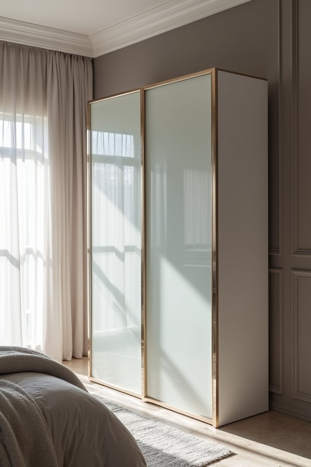 sleek glass and metal elegance