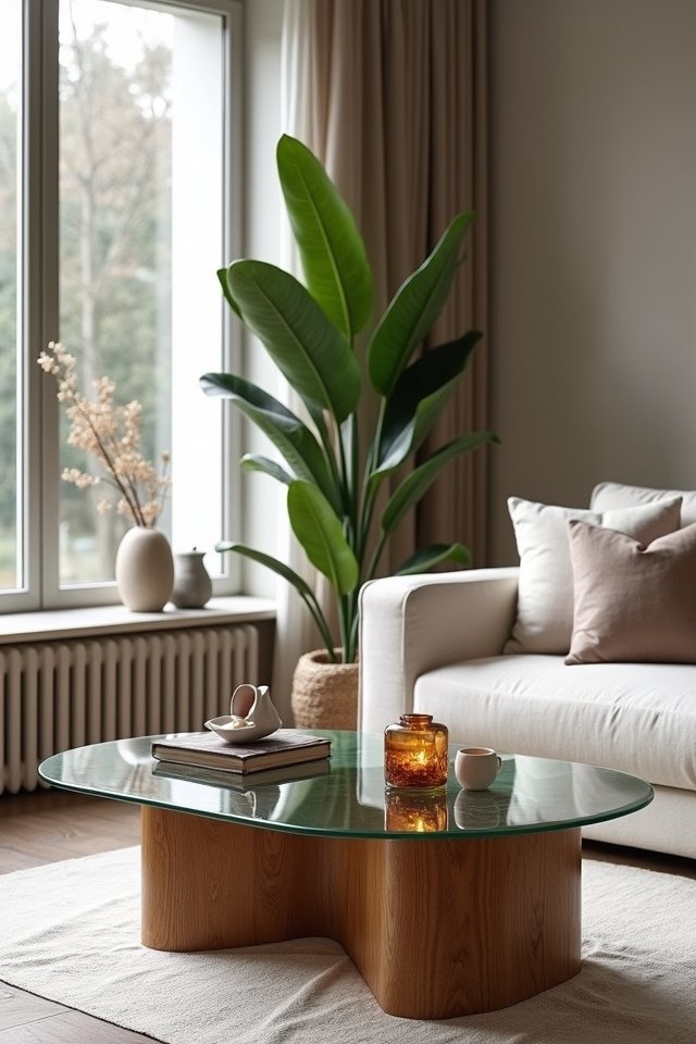 sleek glass wood harmony