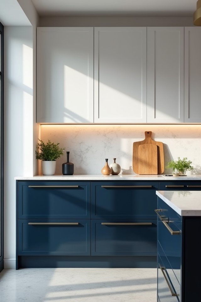 sleek glossy kitchen cabinets
