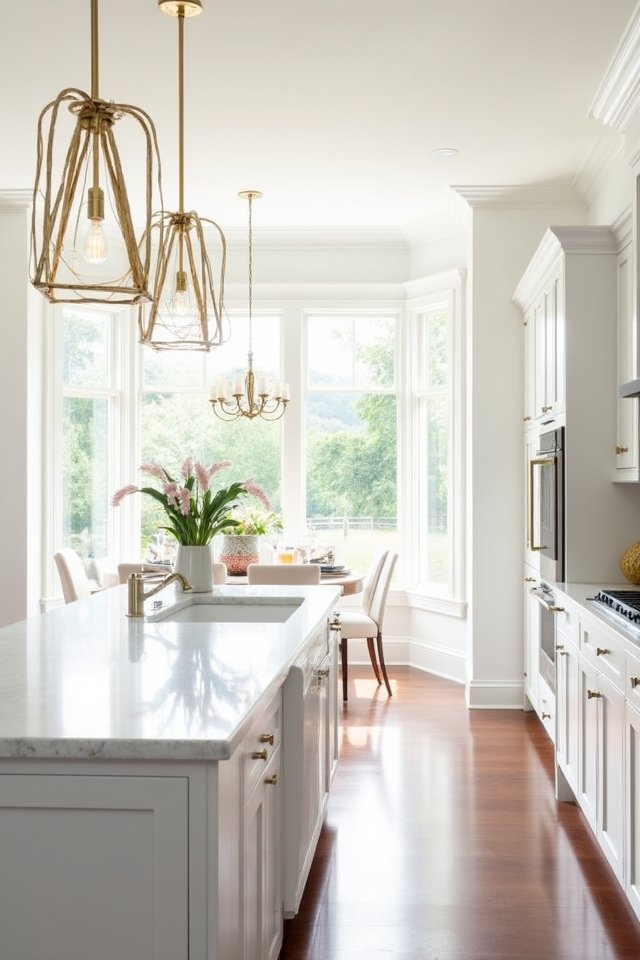 sleek gold lighting elegance