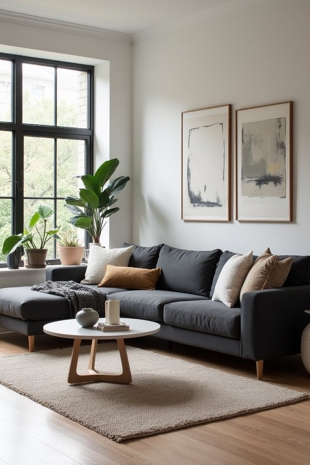 sleek gray sofa sanctuary
