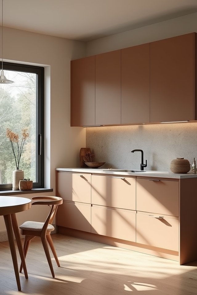 sleek handleless kitchen design
