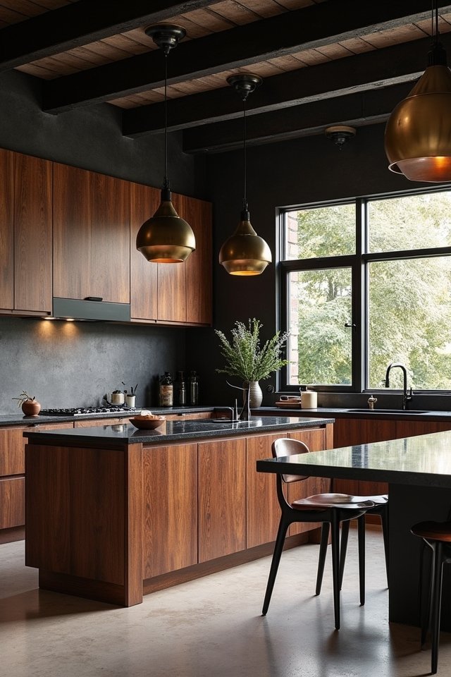 sleek industrial kitchen design