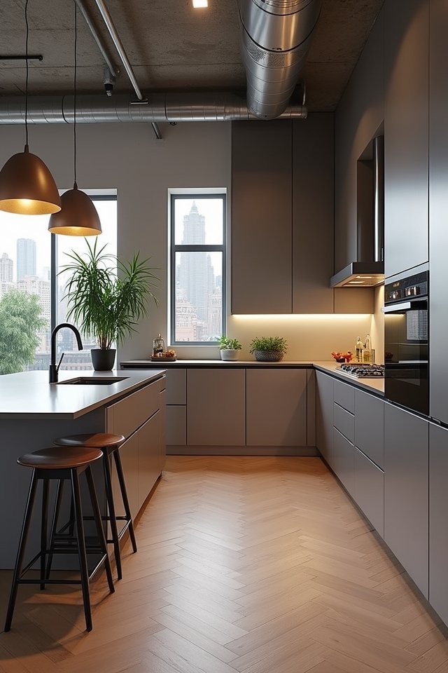 sleek integrated kitchen appliances