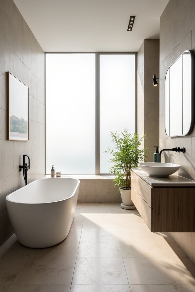 sleek intentional calming sanctuary