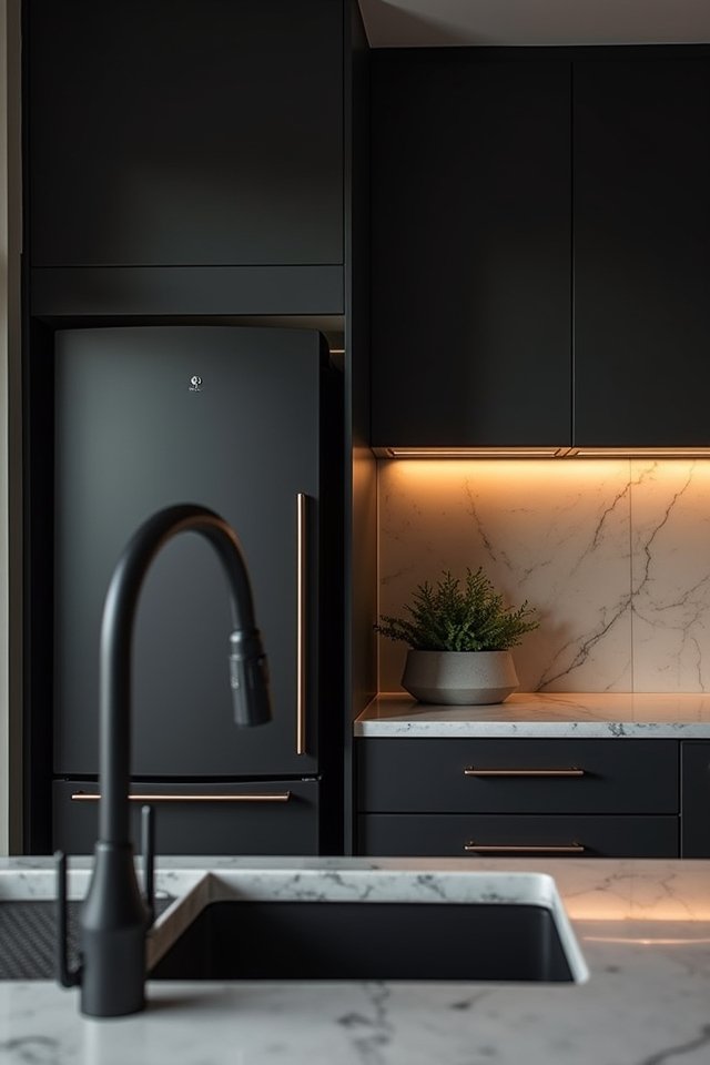 sleek matte black elegance