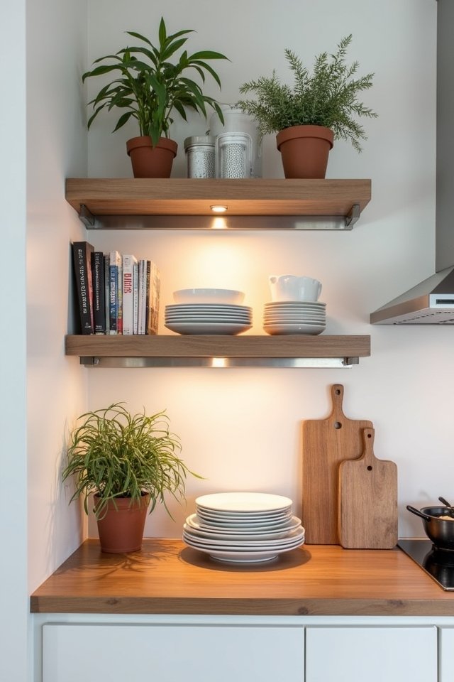 sleek metal shelving elegance