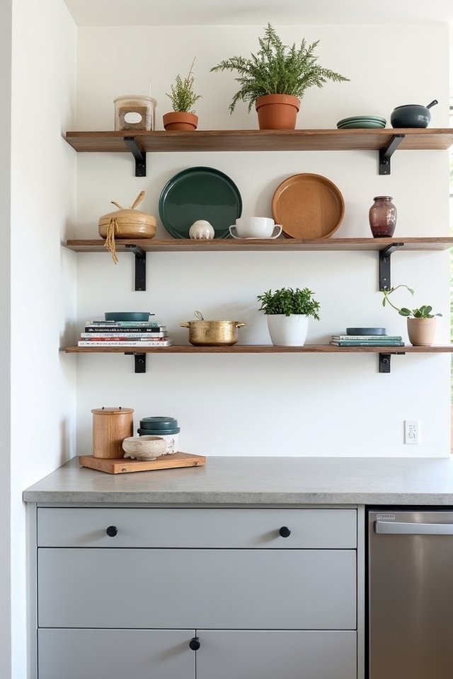 sleek metal shelving elegance