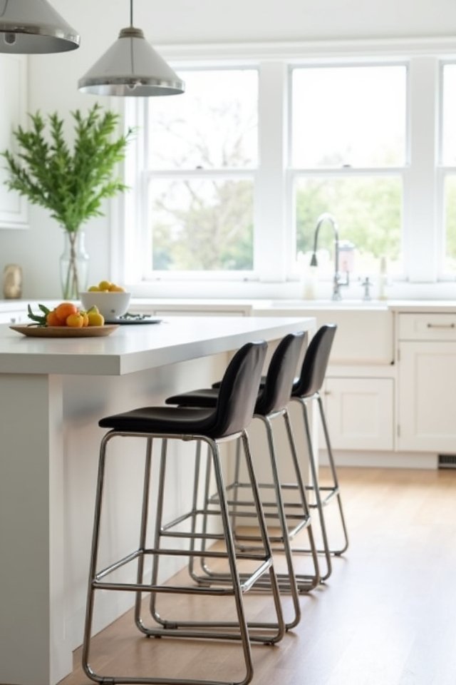 sleek metal stools elevate style