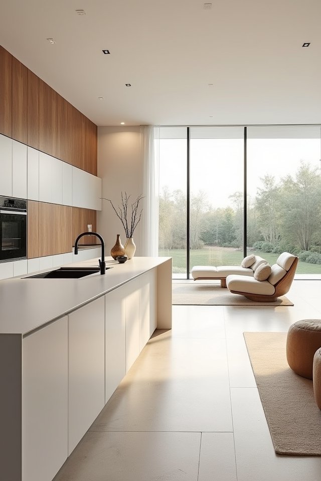 sleek minimalism enhances serenity