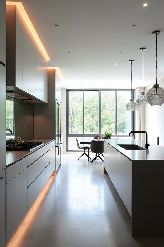 sleek minimalism kitchen design