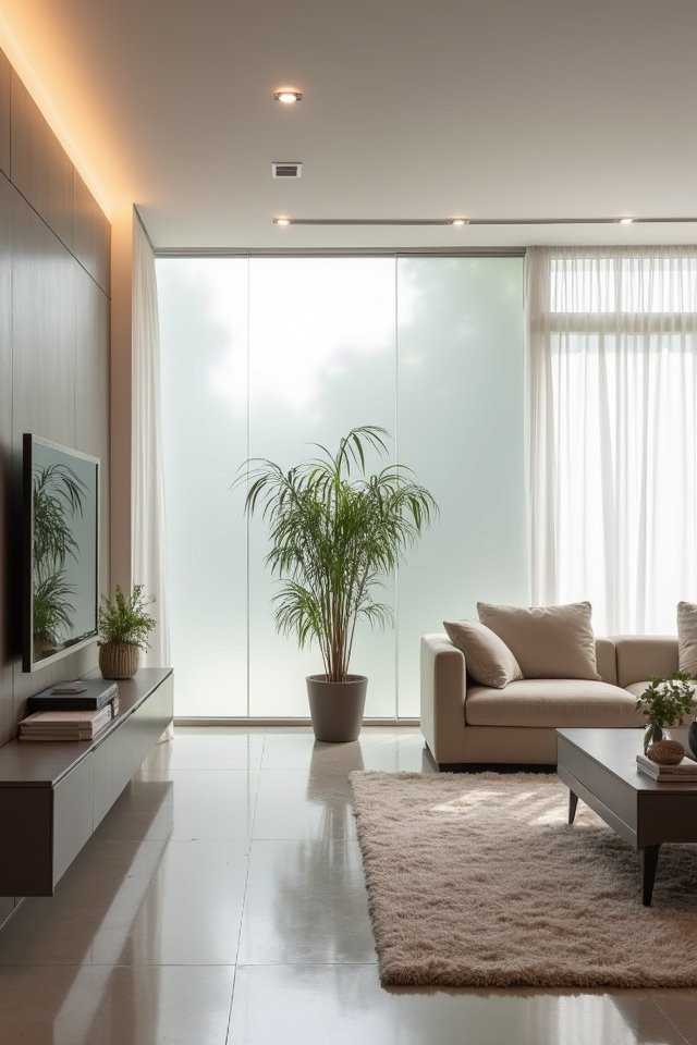 sleek minimalist acrylic panels