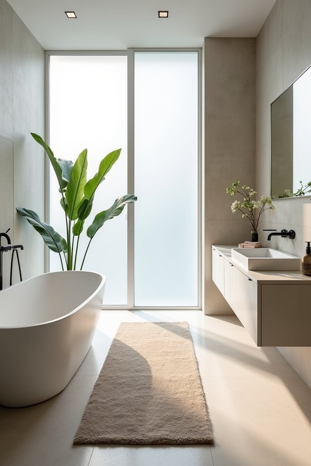 sleek minimalist bathroom designs